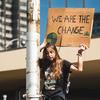 A youth climate activist takes part in a demonstration in Toronto, Canada. (file)