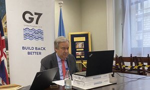 Secretary-General António Guterres briefs the press outlining his expectations for the G7 summit taking place in the UK.