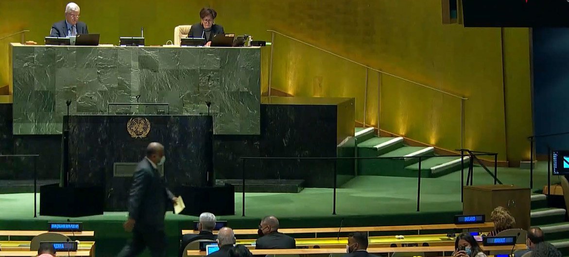 Представитель ОАЭ в зале Генассамблеи ООН во время выборов непостоянных членов Совета Безопасности