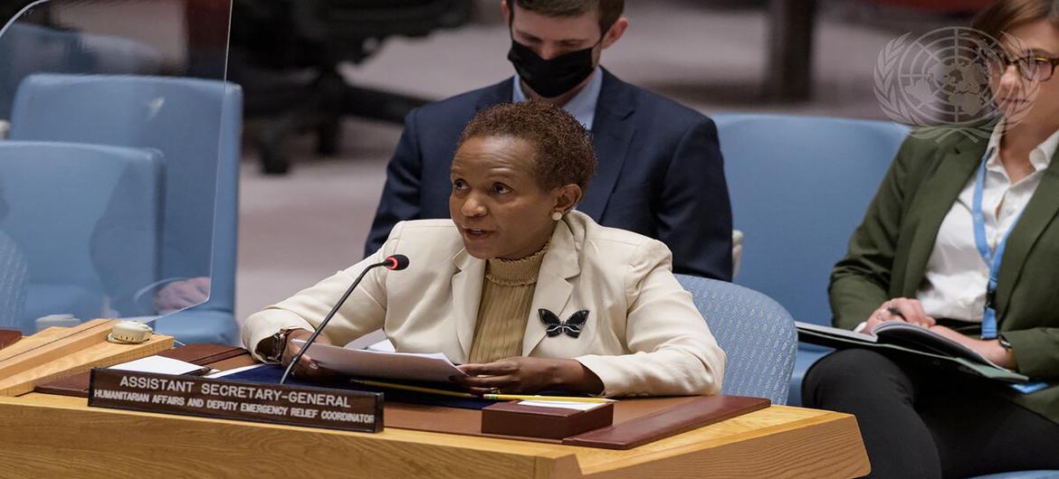 Joyce Msuya, Sous-Secrétaire générale aux affaires humanitaires, devant le Conseil de sécurité.