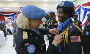 Neuf officiers de police du Libéria ont reçu une médaille prestigieuse de l'ONU pour leurs efforts pour ramener la paix au Soudan du Sud.