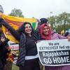 Des manifestants protestent contre le gouvernement du Sri Lanka à Londres, en mai 2022.