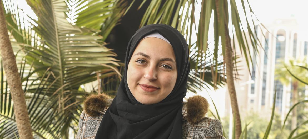 Aya Kraik, a participant in the WFP/UNICEF Youth Innovation Project in Jordan.