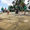 "Projects Abroad" youth volunteers clearing up Fiji's beaches.