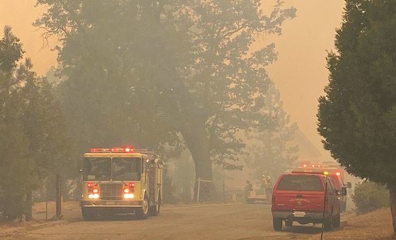 Smoke from wildfires in California hangs heavy in the atmosphere.