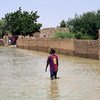 إحدى الاحياء المتضررة من الفيضانات في العاصمة السودانية الخرطوم.