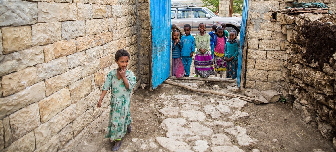 More than a million are displaced in Ethiopia's Tigray region says UNICEF, and the welfare of children is of major concern. (file)