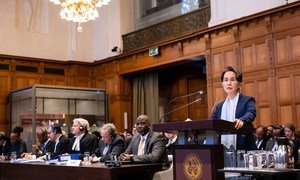 Aung San Suu Kyi appears at the UN International Court of Justice (ICJ) on 11 December 2019.