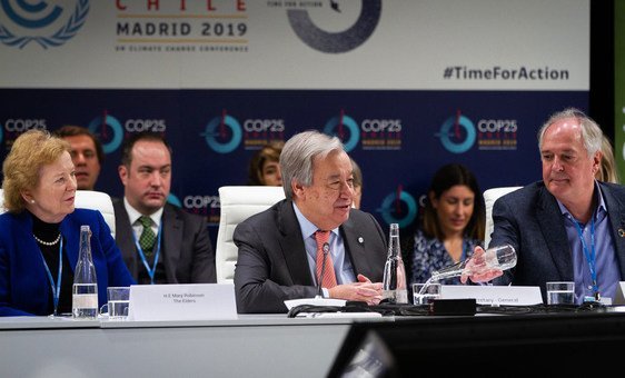 O secretário-geral da ONU, António Guterres, discursou na reunião de alto nível da Conferência sobre Mudança Climática da ONU, COP 25, em Madri.