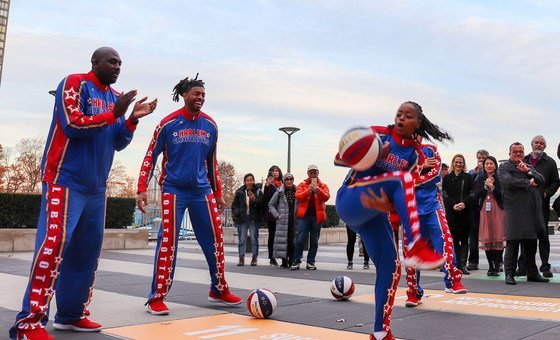 Nov. 21, 2019, Harlem Globaltrotter made its debut at the UN.