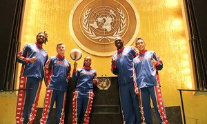 Nov. 21, 2019, Harlem Globaltrotter made its debut at the UN.