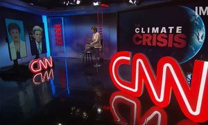 IMF chief Kristalina Georgieva and US Climate Envoy John Kerry discuss climate action on the CNN news channel