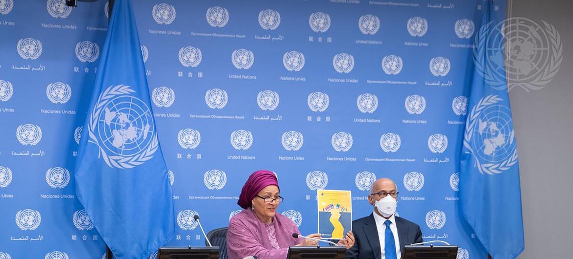 Amina Mohammed lançou o relatório Financiamento para o Desenvolvimento Sustentável 2022 