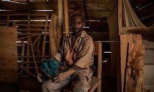 Baudouin, a carpenter who was displaced in the conflict.