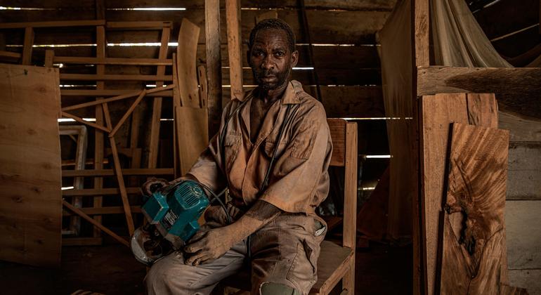 Baudouin, a carpenter who was displaced in the conflict.