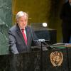 Генеральный секретарь Антониу Гутерриш выступает на заключительном заседании 76-й сессии Генассамблеи ООН.
