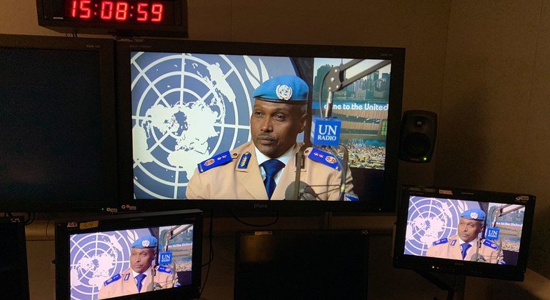 Le chef de la composante police de la Mission des Nations Unies en République démocratique du Congo (MONUSCO), Awale Abdounasir, lors d'un entretien avec ONU Info.