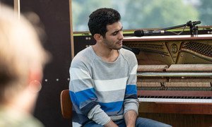 عازف البيانو الفلسطيني أيهم أحمد