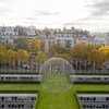 Вид на территорию штаб-квартиры ЮНЕСКО в Париже.