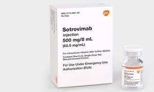 Imagen de uno de los nuevos fármacos autorizados contra el COVID-19, el Sotrovimab.