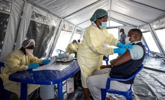 Vaccination campaign against COVID-19 in the Democratic Republic of the Congo.