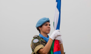 Em fevereiro de 2020, havia 180 soldados portugueses de manutenção da paz da ONU destacados para a força de reação rápida da Minusca
