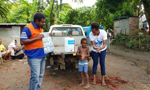 Children on the Pacific Ocean island of Vanuatu are learning, thanks to UNICEF, how to protect themselves against  COVID-19 by proper hand-washing.   
