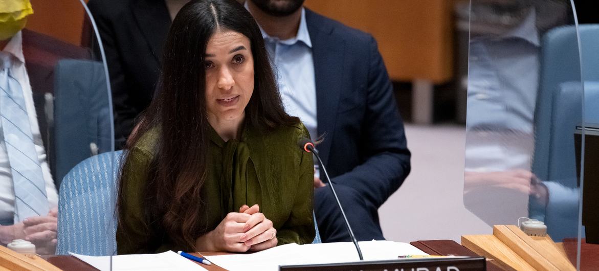 La activista Nadia Murad interviene ante el Consejo de Seguridad