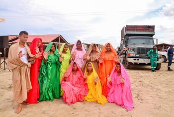 Women from the Wayúu indigenous community in La Guajira, Colombia, work together on the largest recycling project in their region.