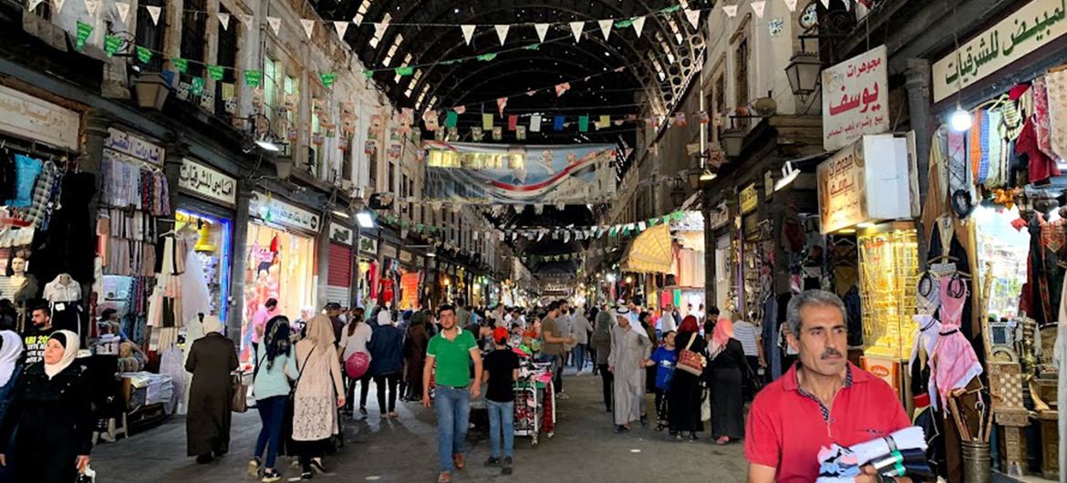 سوق الحميدية في مدينة دمشق.