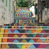 黎巴嫩首都贝鲁特马米哈伊尔（Mar-Mikhaël）老街区的彩色阶梯