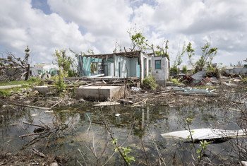 Ravages causés par le cyclone Irma à Antigua et Barbuda en 2017.