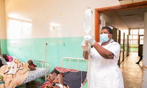 A nurse who recovered from COVID-19 is back at work helping patients at a hospital in Malawi.