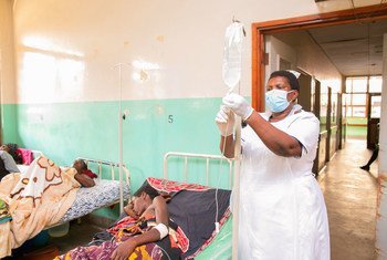 A nurse who recovered from COVID-19 is back at work helping patients at a hospital in Malawi.