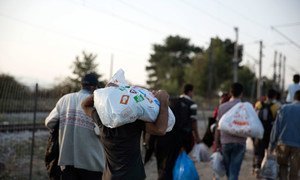 Migrants arrive from Athens to the border between Greece and Former Yugoslav Republic of Macedonia (FYROM). (file)