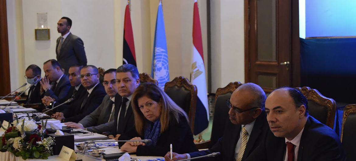 انطلاق اجتماع اللجنة المشتركة من مجلس النواب والمجلس الأعلى للدولة بتيسير الأمم المتحدة في القاهرة.