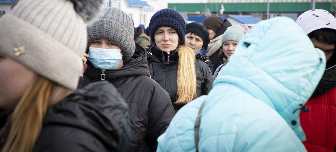 Thousands of Ukrainians seek safety in neighboring Poland.