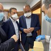 Mr. Imran Riza UN Resident Coordinator in Syria visiting a national lab for COVID19 testing, in Damascus.