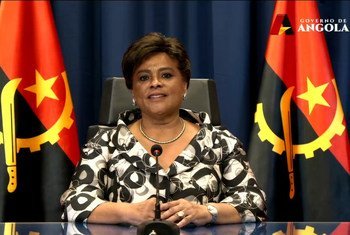 A ministra de Estado para Área Social, Carolina Cerqueira, em vídeo para o Fórum de Alto Nível sobre o Desenvolvimento Sustentável