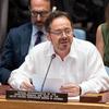 Carlos Ruiz Massieu, Special Representative of the Secretary-General and Head of the UN Verification Mission in Colombia, briefs members of the  Security Council.