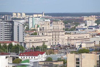 Minsk, la capitale du Bélarus.
