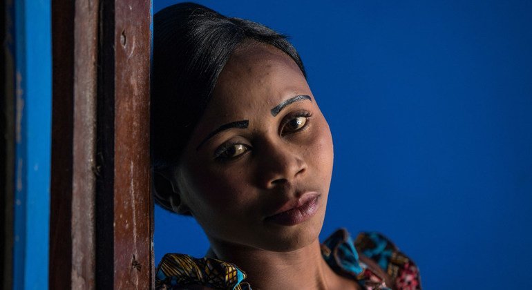 Kavira Kaviavu Matumaini, a 24-year-old Ebola survivor from Butembo in the east of the Democratic Republic of the Congo. August 2019)