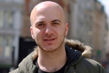 Hassan Akkad, a BAFTA-winning filmmaker and health worker from Syria, now living in the United Kingdom.