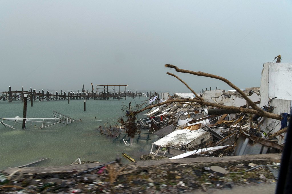 Marsh Harbour aux Bahamas a été dévasté par l'ouragan Dorian, en septembre 2019.