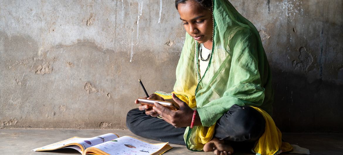 11-year-old Anish was studying at home in Gujarat, India, when schools were closed due to the COVID-19 pandemic in 2020.