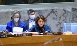  Rosemary DiCarlo, Under-Secretary-General for Political and Peacebuilding Affairs, briefs the Security Council meeting on Non-proliferation. 