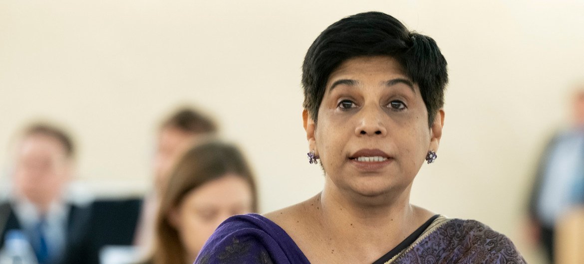Nazhat Shameem Khan, Représentante permanente de la République des Fidji auprès de l'Office des Nations Unies à Genève, a été élue présidente du Conseil des droits de l'homme pour 2021.