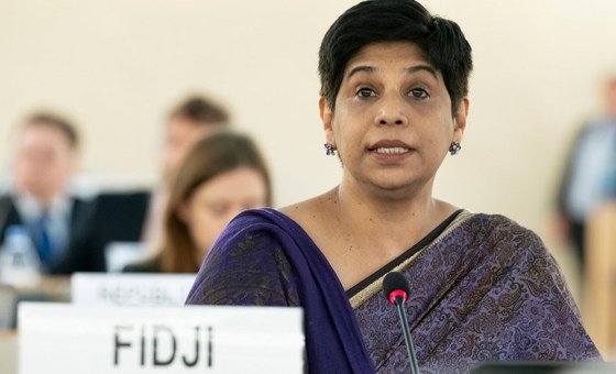 Nazhat Shameem Khan, Permanent Representative of the Republic of Fiji to the United Nations Office at Geneva was elected President of the Human Rights Council for 2021.