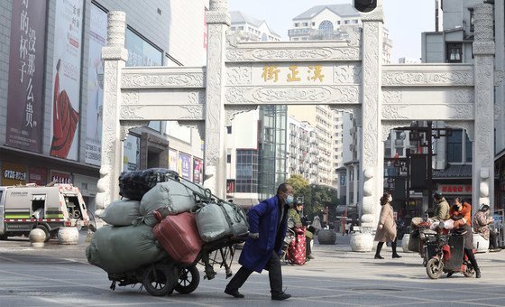 Cidade de Wuhan, na China, onde começou a pandemia há pouco mais de um ano