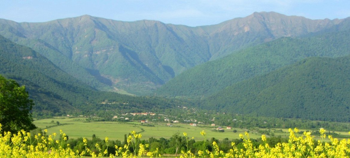 Село Лекит в Гахе, Азербайджан